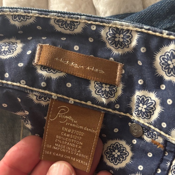 PAIGE Dark Blue Flare Jeans - Picture 3 of 7